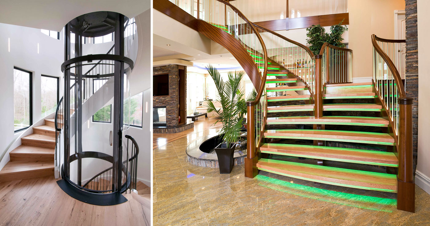 Horner Millwork Stair Ideas, Glass Elevator - Kaitlin Coleman Photography