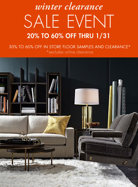 Winter Clearance Sale at Mitchell Gold + Bob Williams