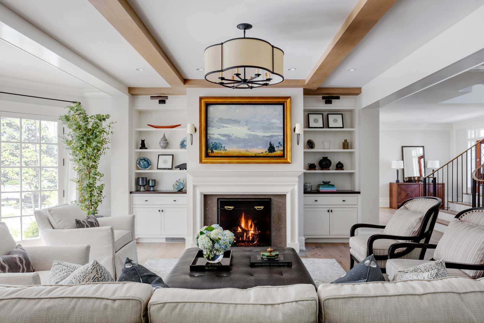 Chestnut Hill, Classic Shingle Antique Home - Family room by LDA Architects & Interiors