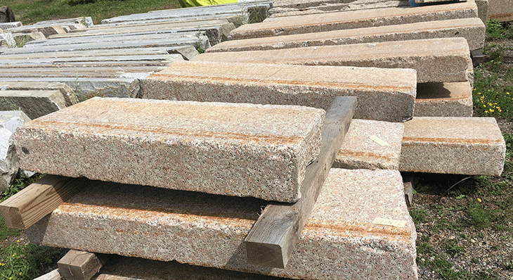 Reclaimed 2nd Generation Curbing Granite 