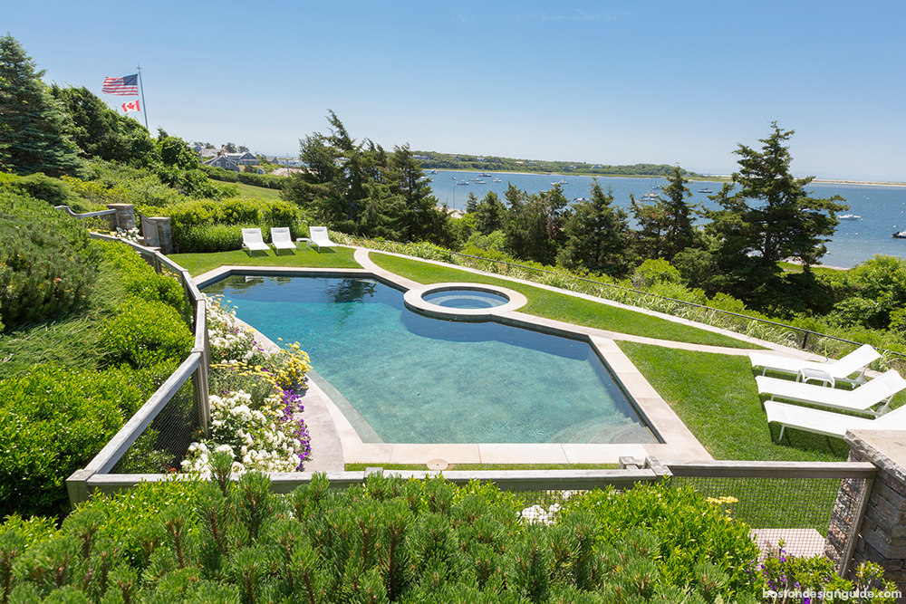 pool and waterfront home landscape architecture