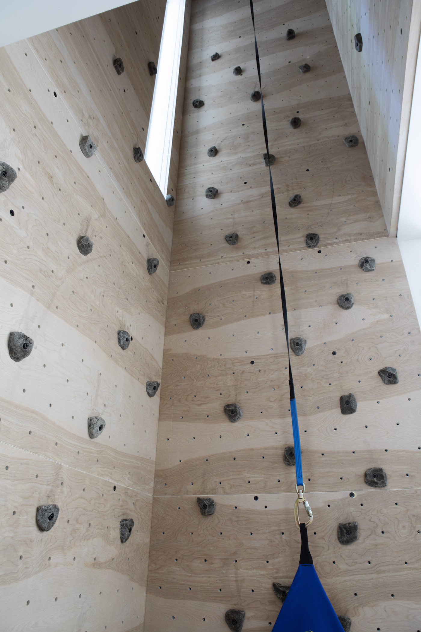 social spaces, youngblood builders, indoor rock climbing wall
