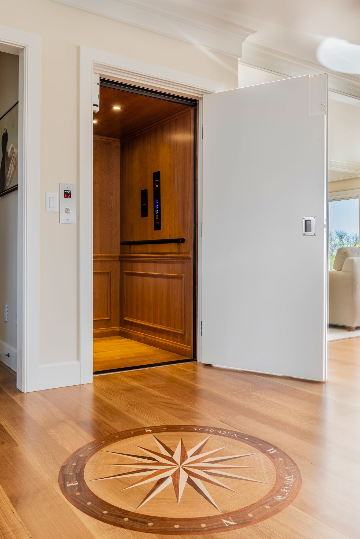 Custom oil-rubbed elevator for a Cape Cod home by Above & Beyond Elevator, Inc.