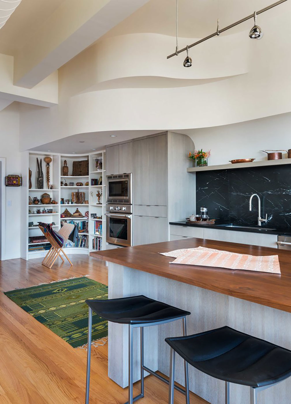 Contemporary makeover for an artist's loft kitchen