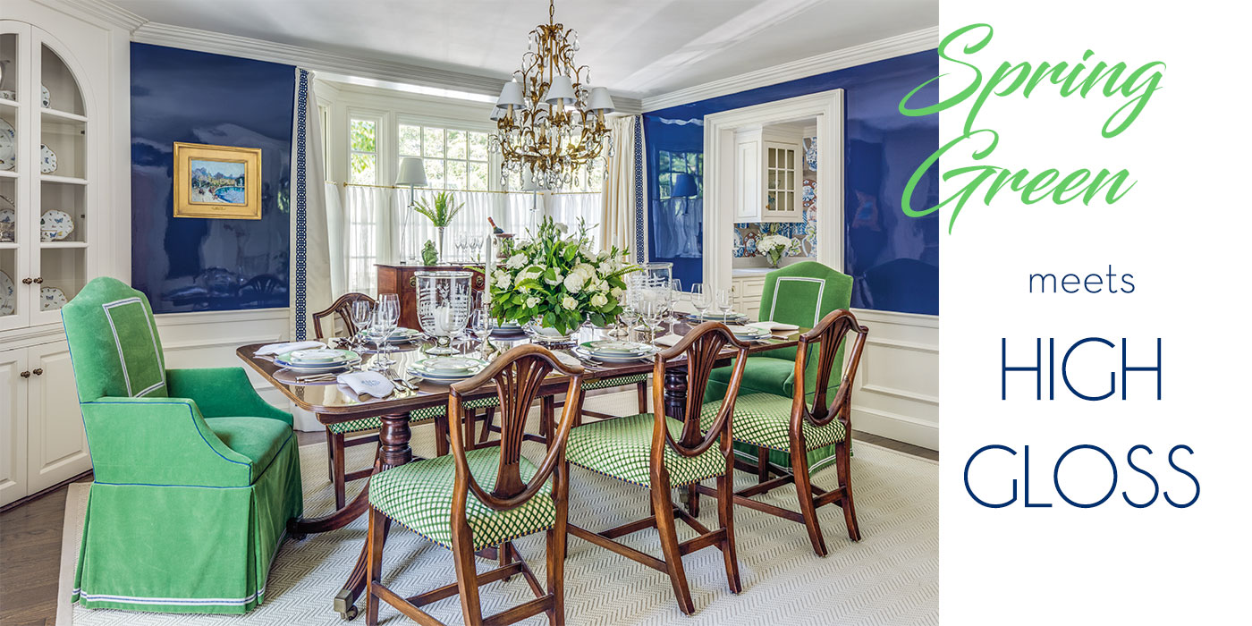 High gloss dining room design