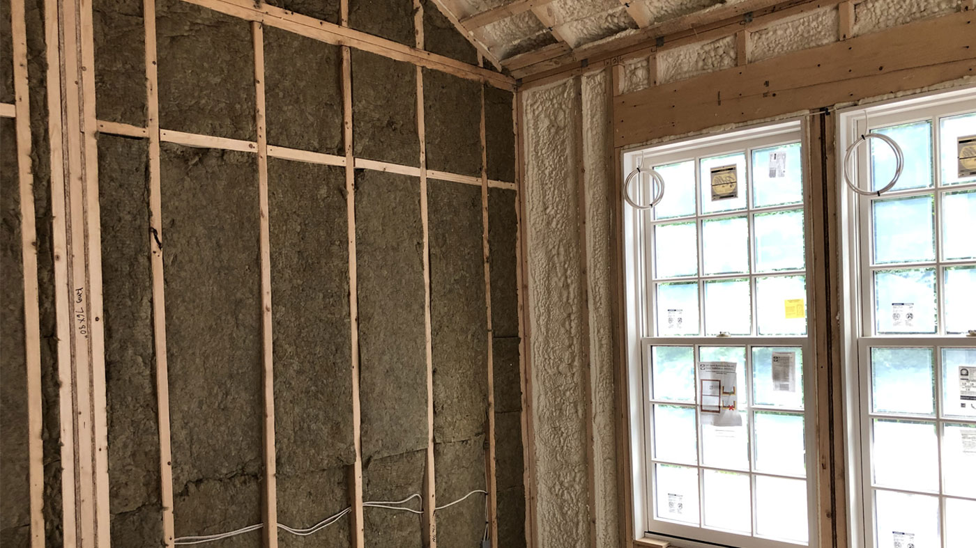 New closed cell insulation in a suburban home remodel by Anderson Insulation