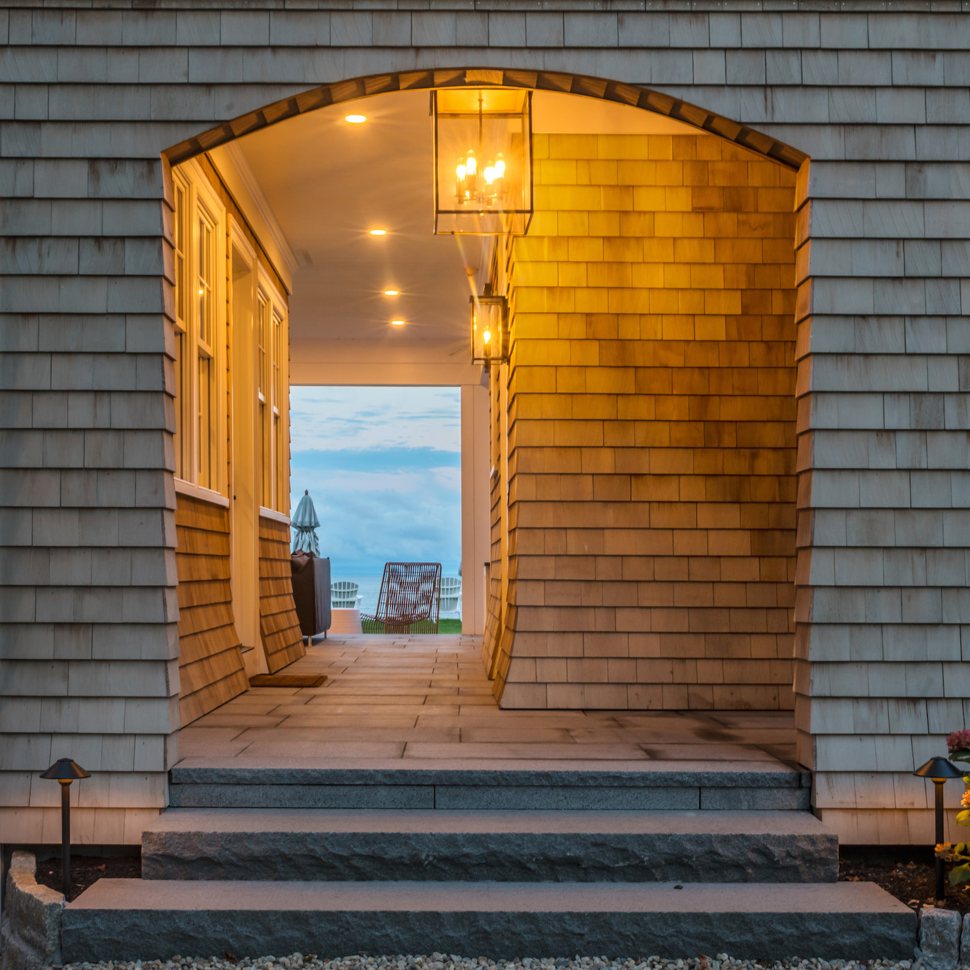 ArchiPlicity LLC, Plymouth Summer Cottage, South Shore MA, Walkway