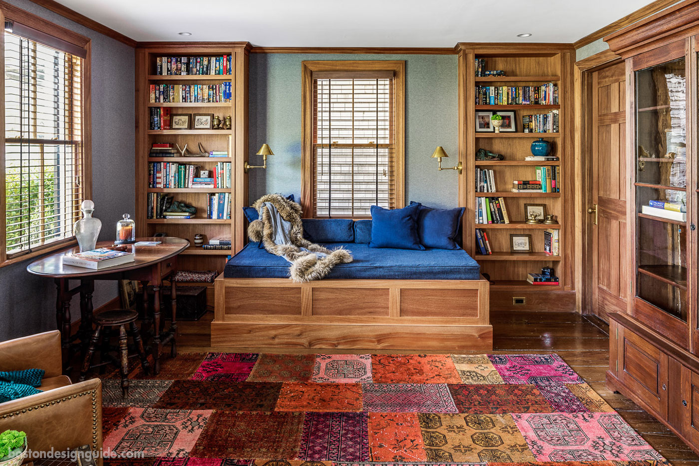 Front library of a Cape Cod renovation by Bannon Builders