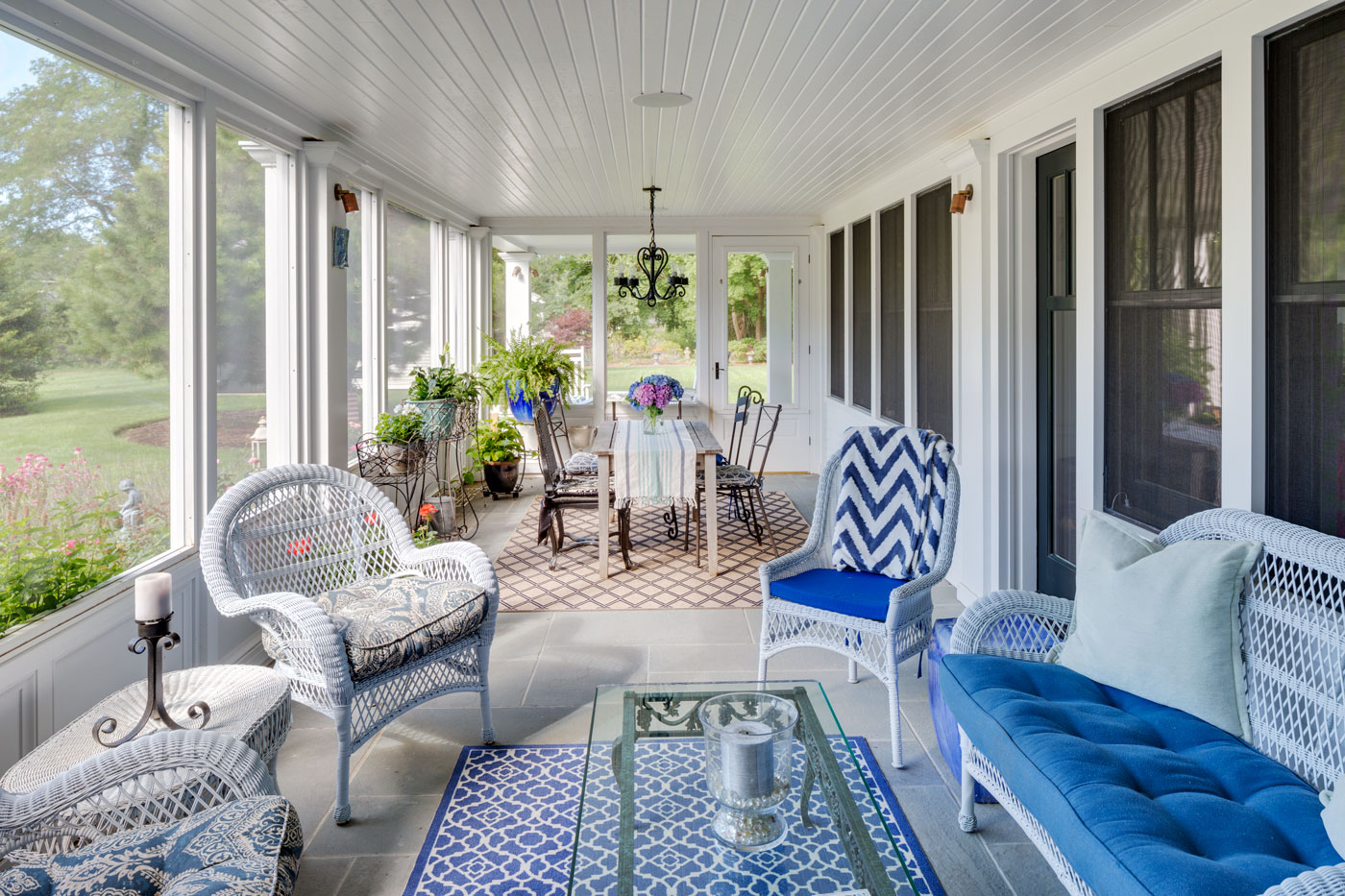 Custom sunporch constructed by Bannon Custom Builders