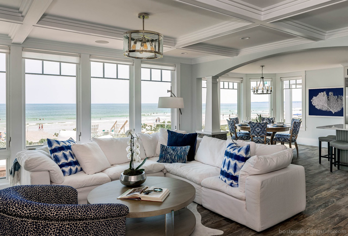 Beachside living room in Maine