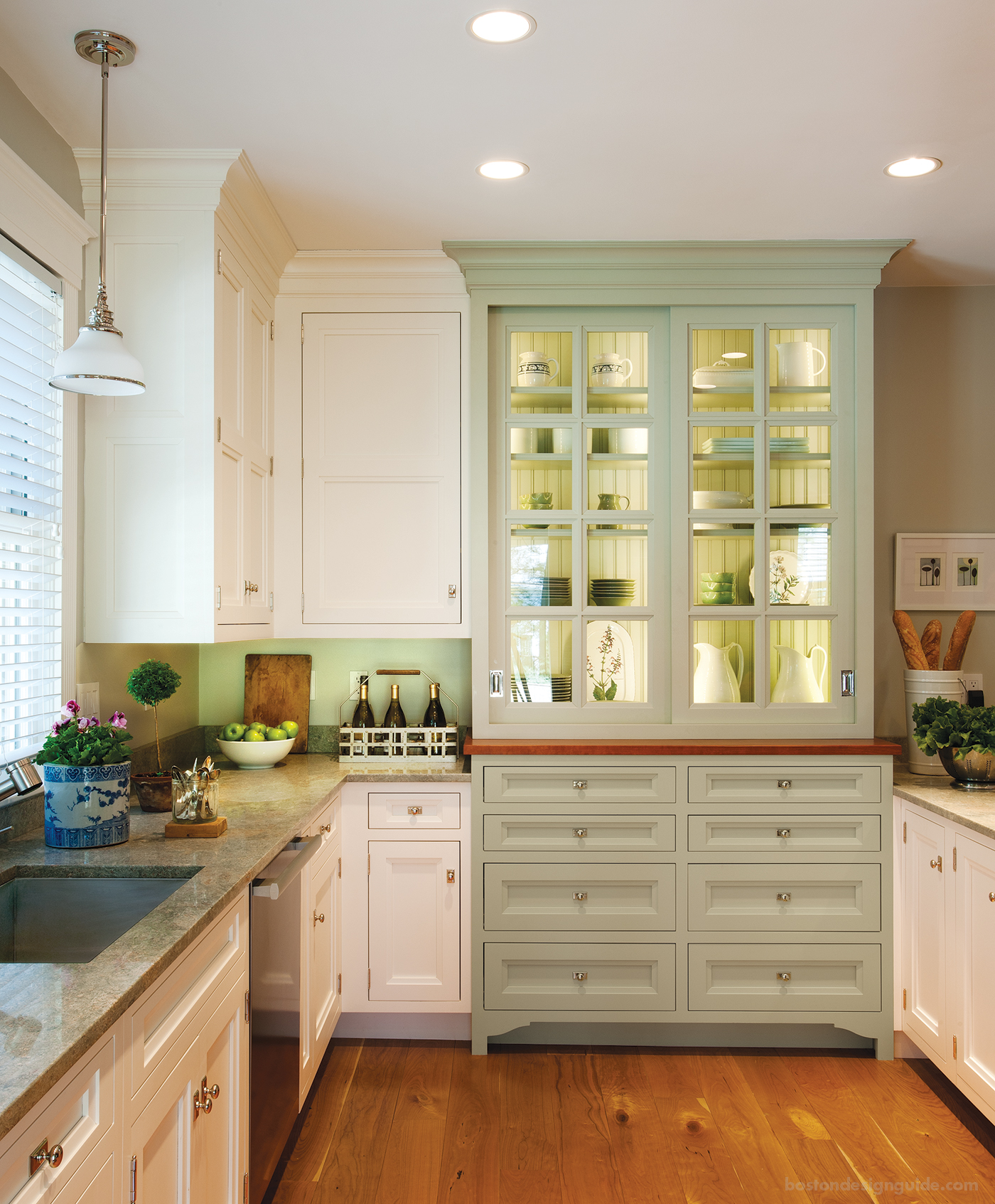 custom built-in kitchen hutch