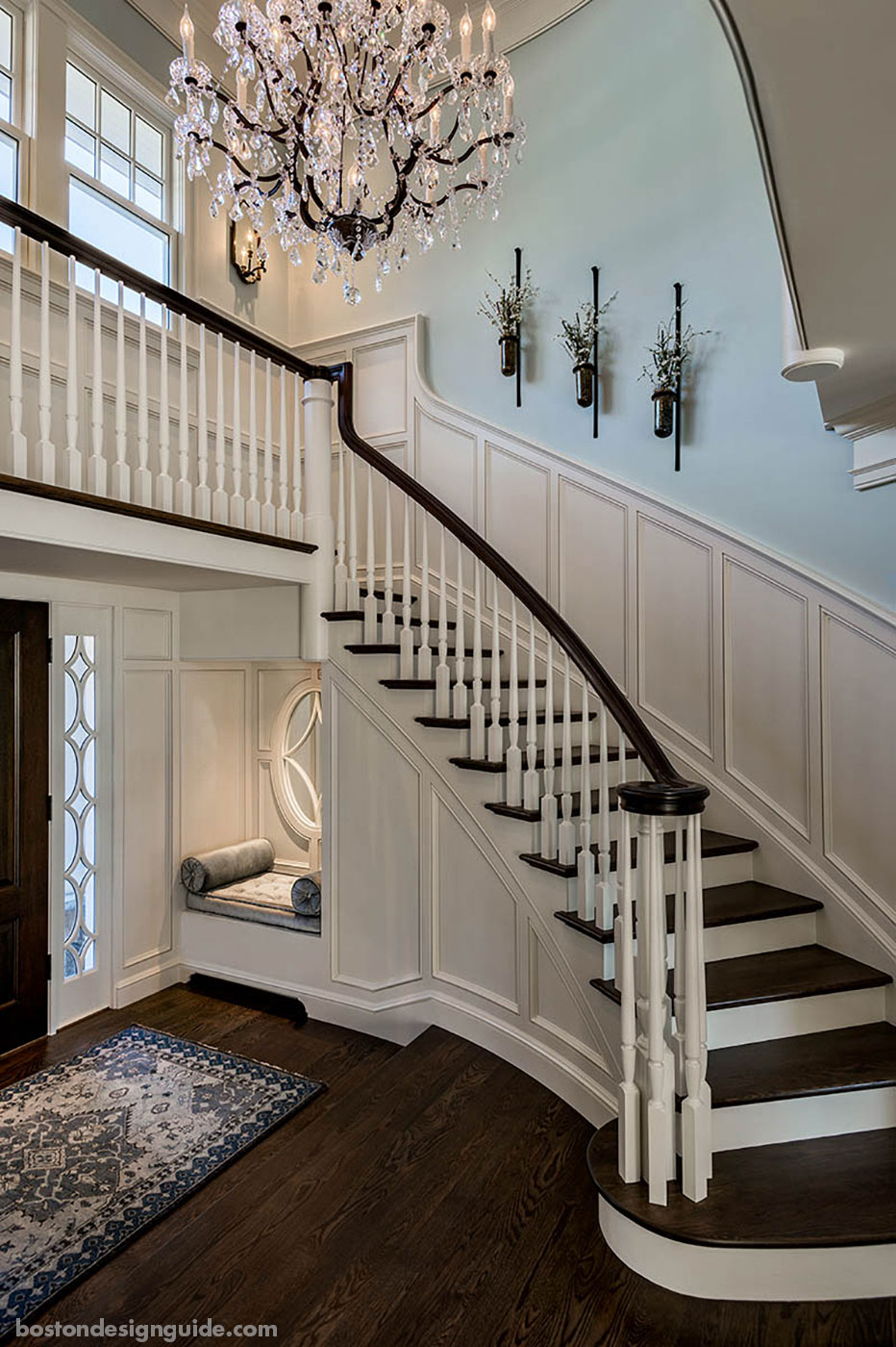 Staircase for a coastal home by CM Ragusa Builders