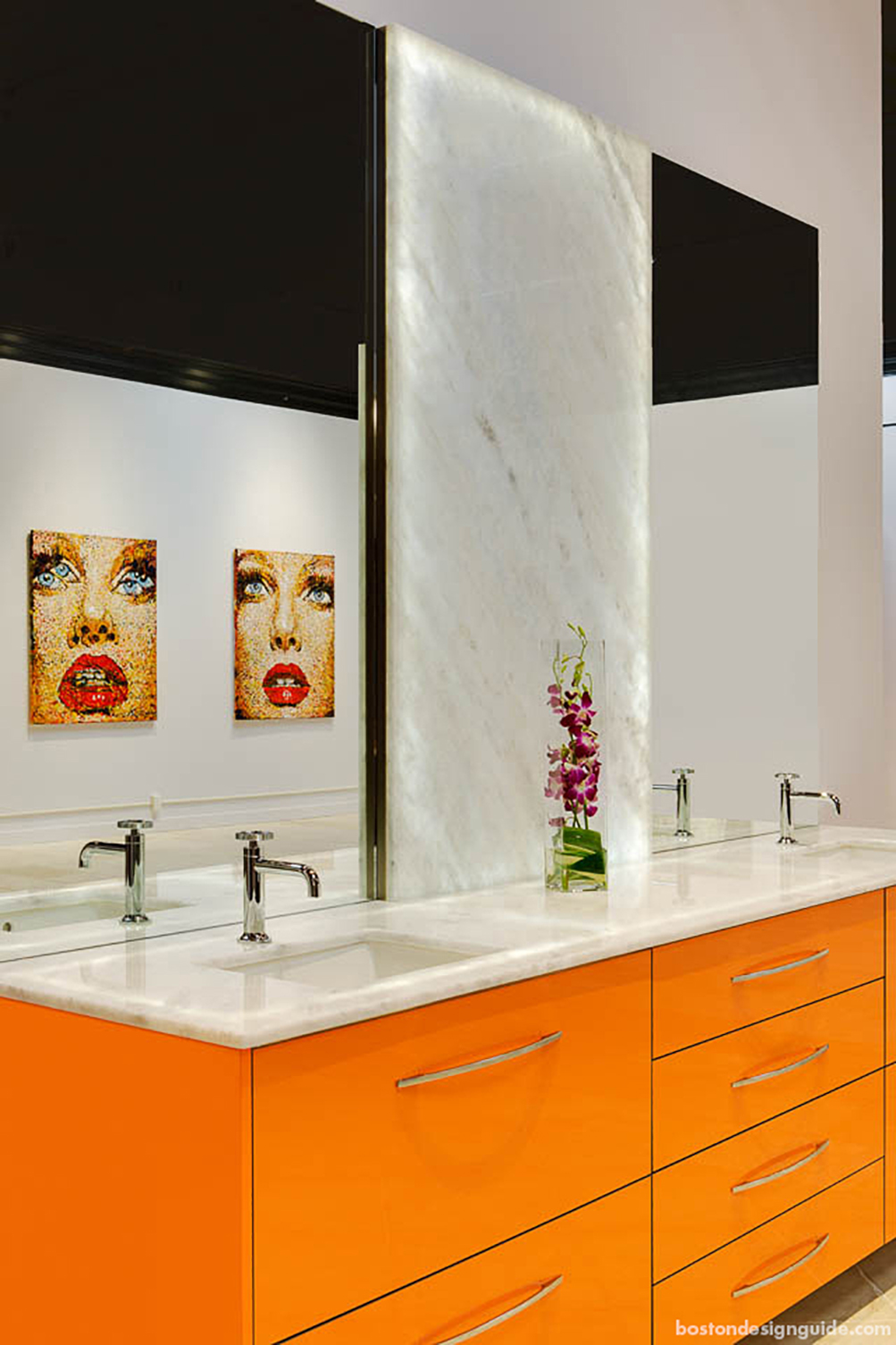 Orange bathroom