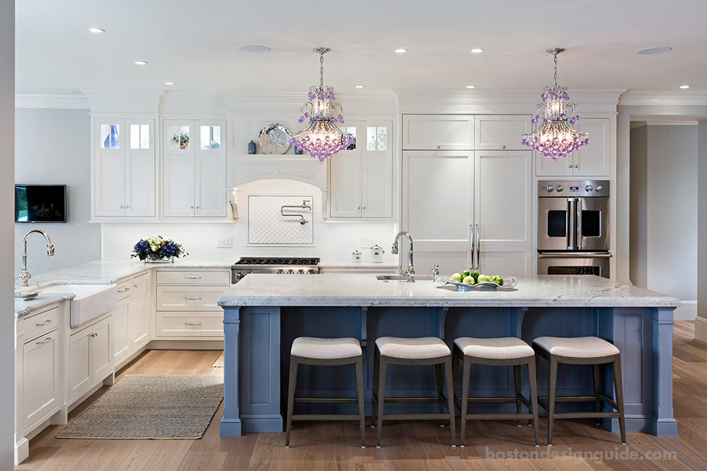 Pale blue kitchen