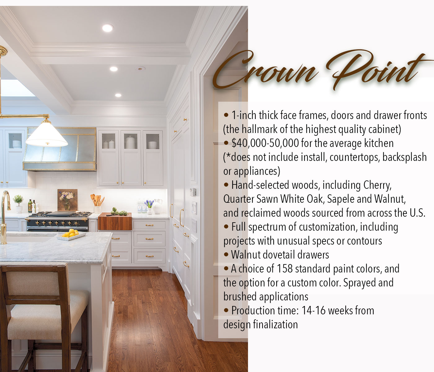 The quality and details of Crown Point Cabinetry 