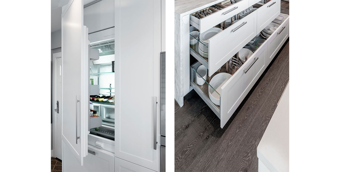 High-end kitchen design, storage and appliances by Divine Design Center