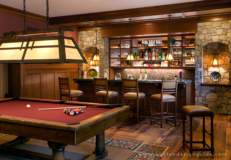 Custom bar and pool room