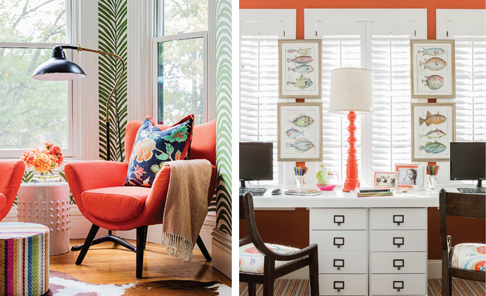 Living Coral color used in Elizabeth Home & Decor