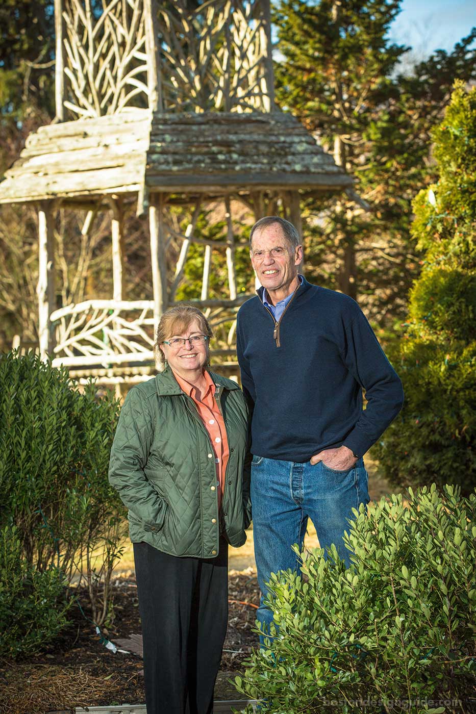 Board members Lynne Bower and Finley Perry at Wellesley's Elm Bank Board members Lynne Bower and Finley Perry at Wellesley's Elm Bank