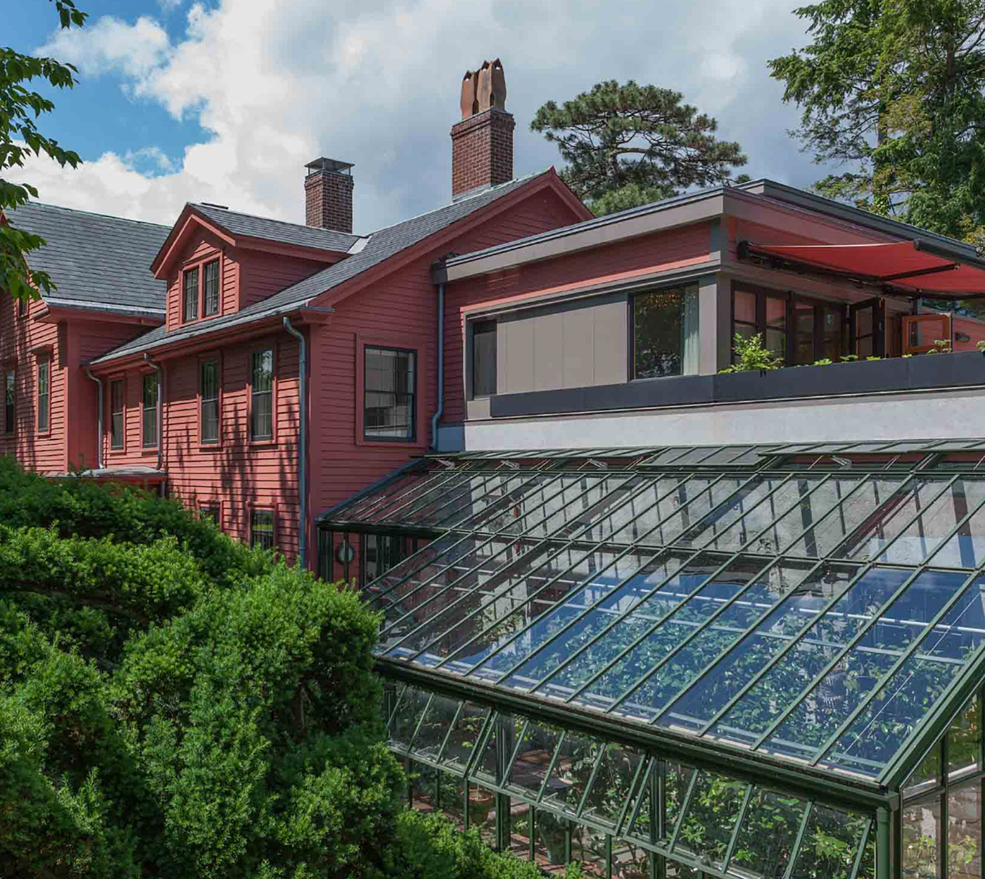 Greenhouse on an antique home