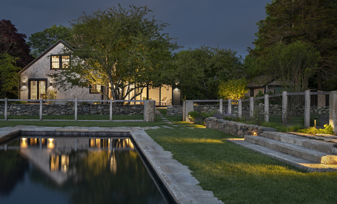pool design, landscape design, farm house