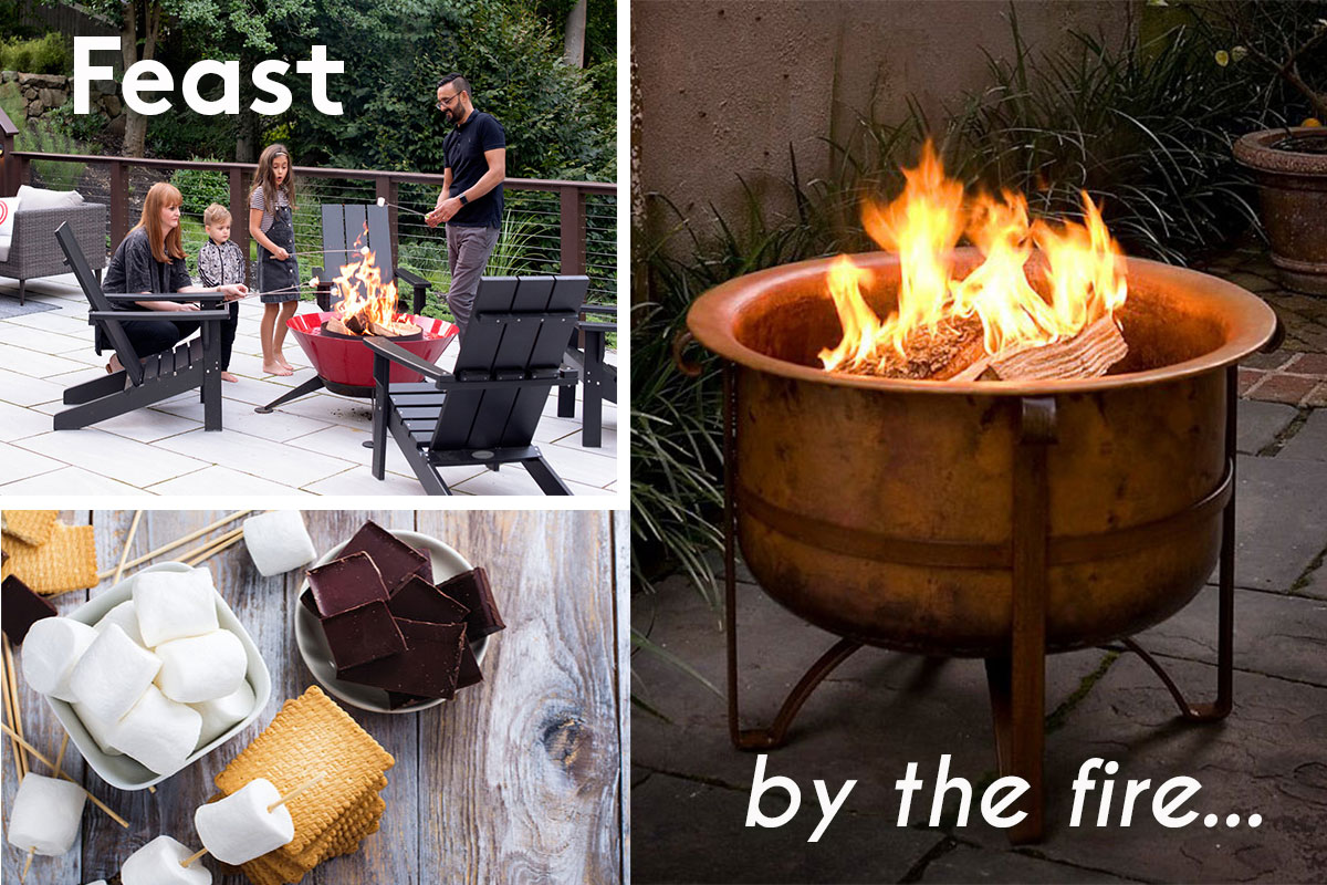 Feast by the fire pit for Memorial Day