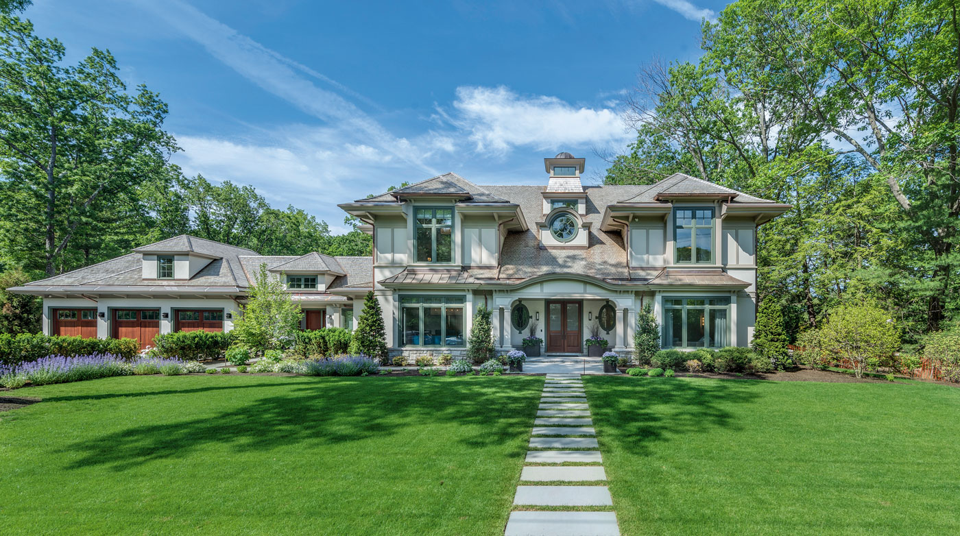 The Arts and Crafts-style meets English Country in a custom suburban Boston home 