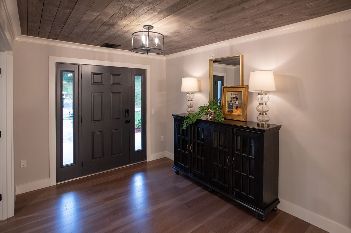 Front entryway of a specially adapted smart home, constructed through the R.I.S.E. program of the Gary Sinise Foundation