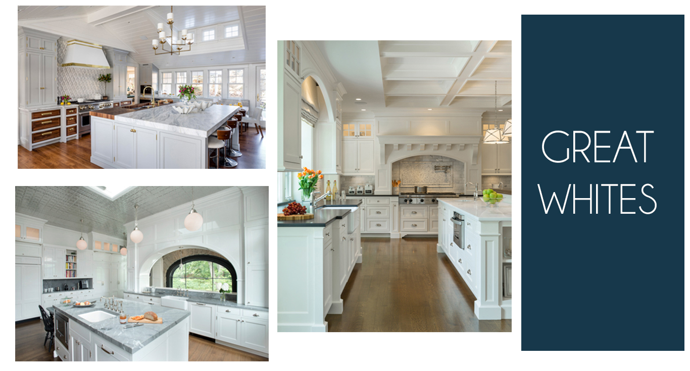 High-end custom white kitchen design ideas from Digs Design, Slocum Hall Design Group, Kistler & Knapp Builders and Jan Gleysteen Architects