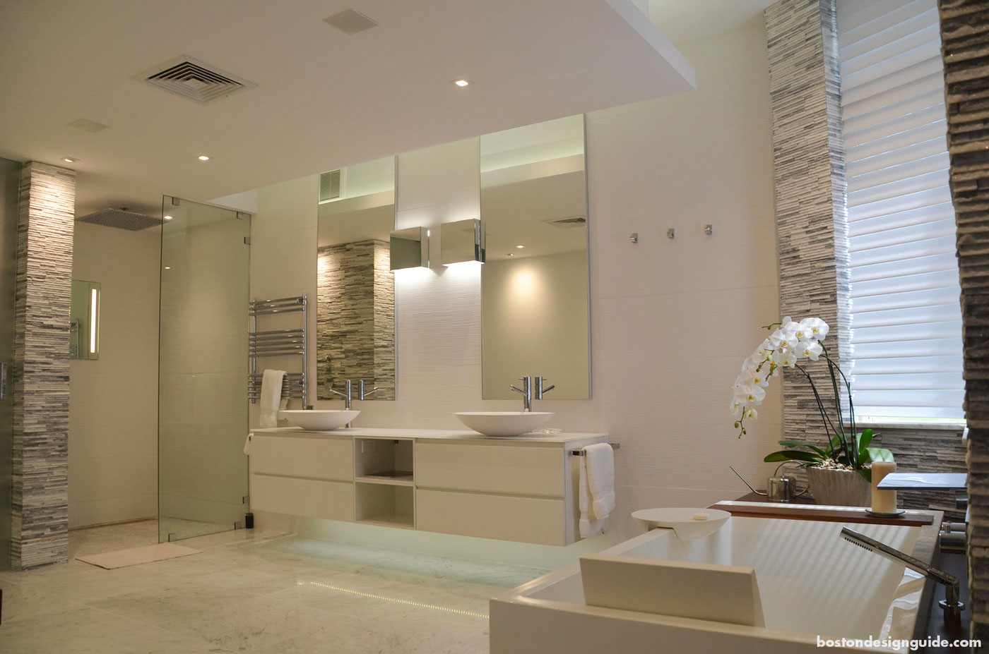 Master bath with home integration technology by SDI