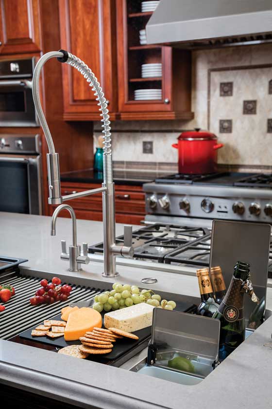 Franke Chef Center multi-functioning sink for entertaining, available at Splash