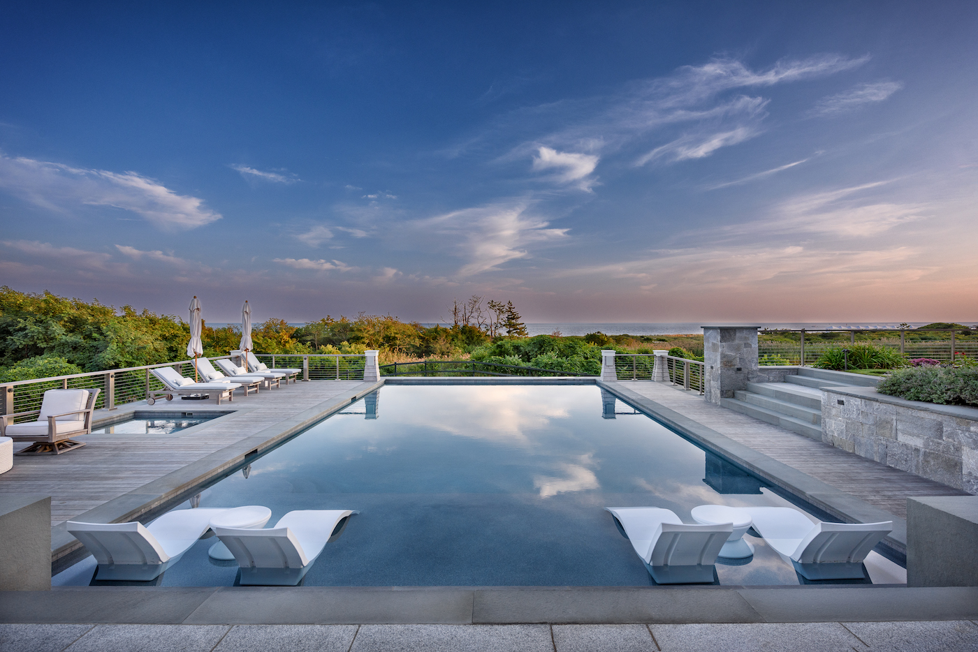 Pool Design, Sun Shelf Seating, Landscape Creations, Environmental Pools, Sudbury Design Group