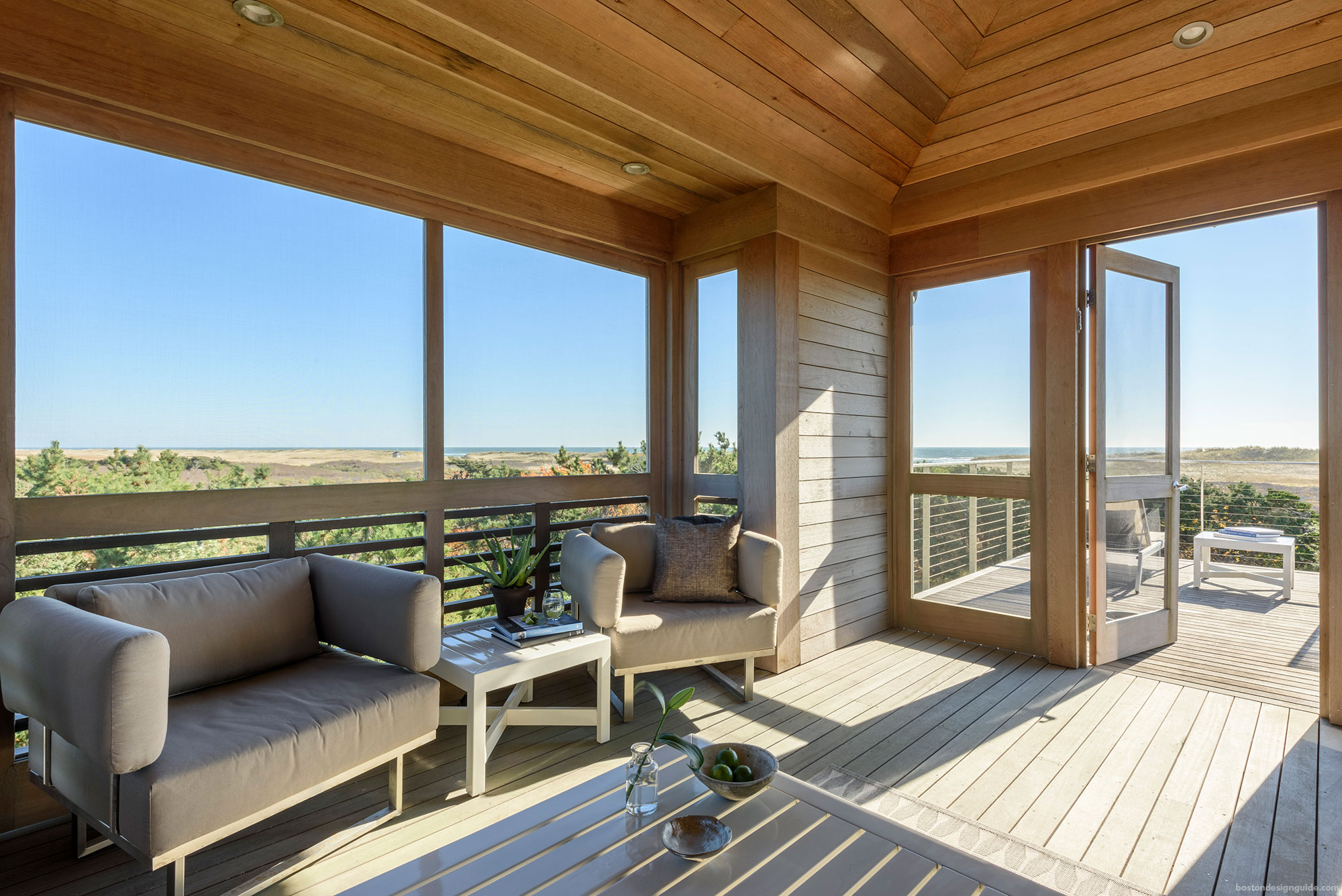 high-end screened porch