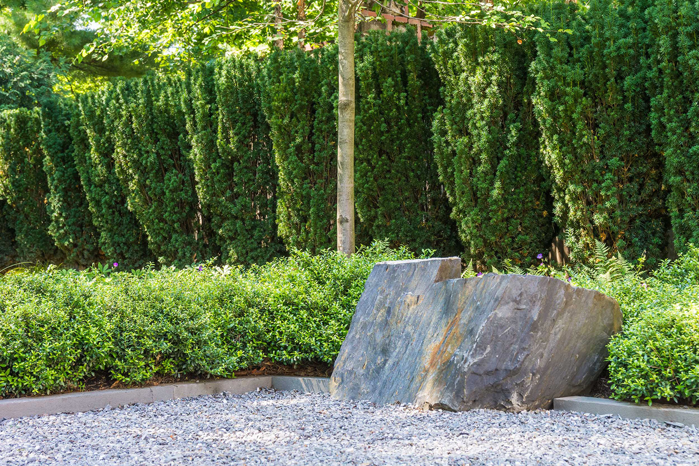 Contemporary Cambridge Stone Garden by Kimberly Mercurio Landscape Architecture