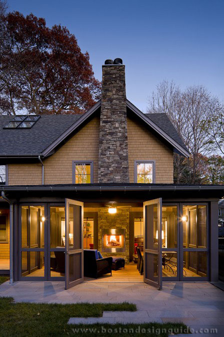 High-end screened porch
