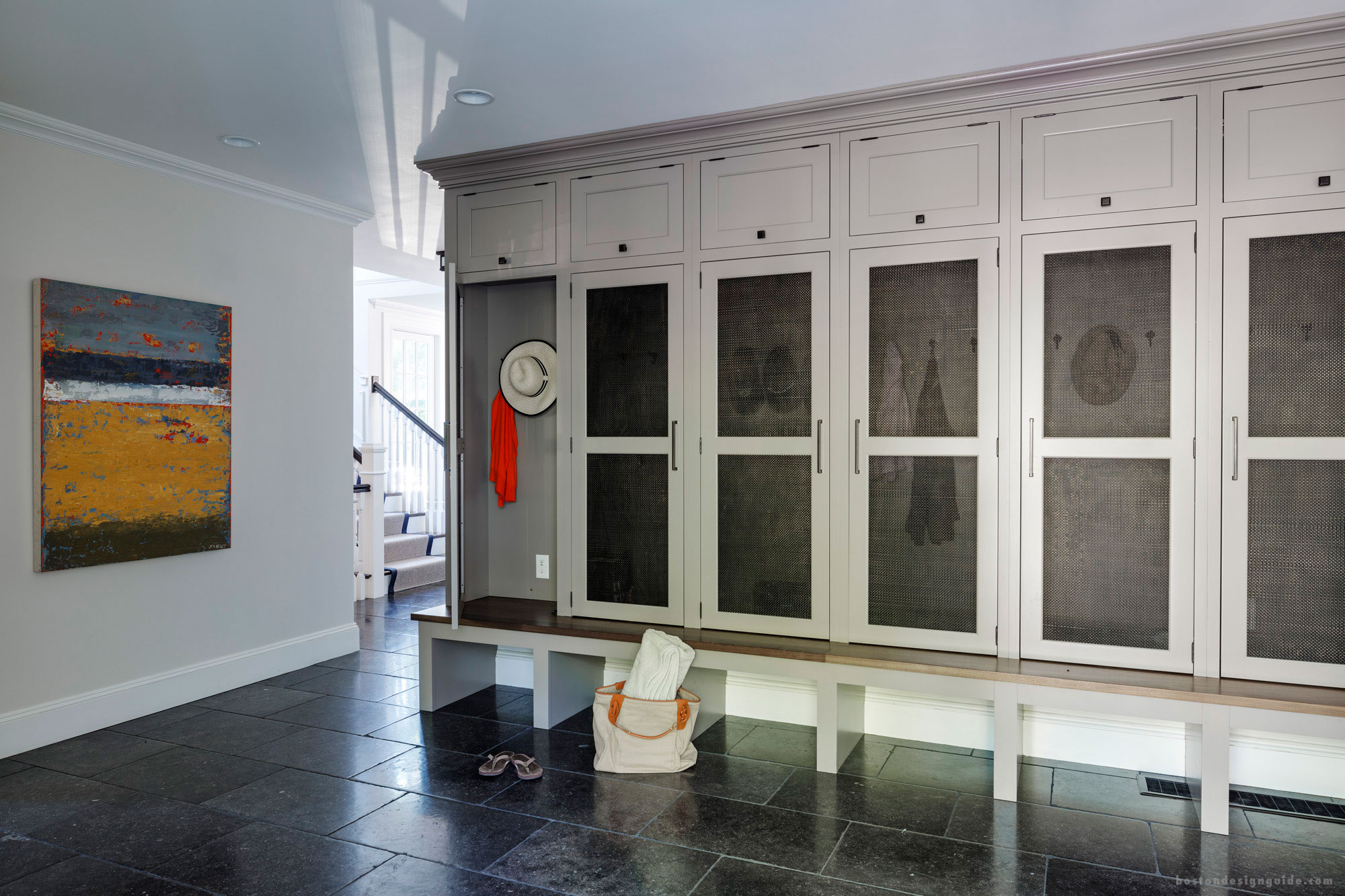 contemporary mudroom design