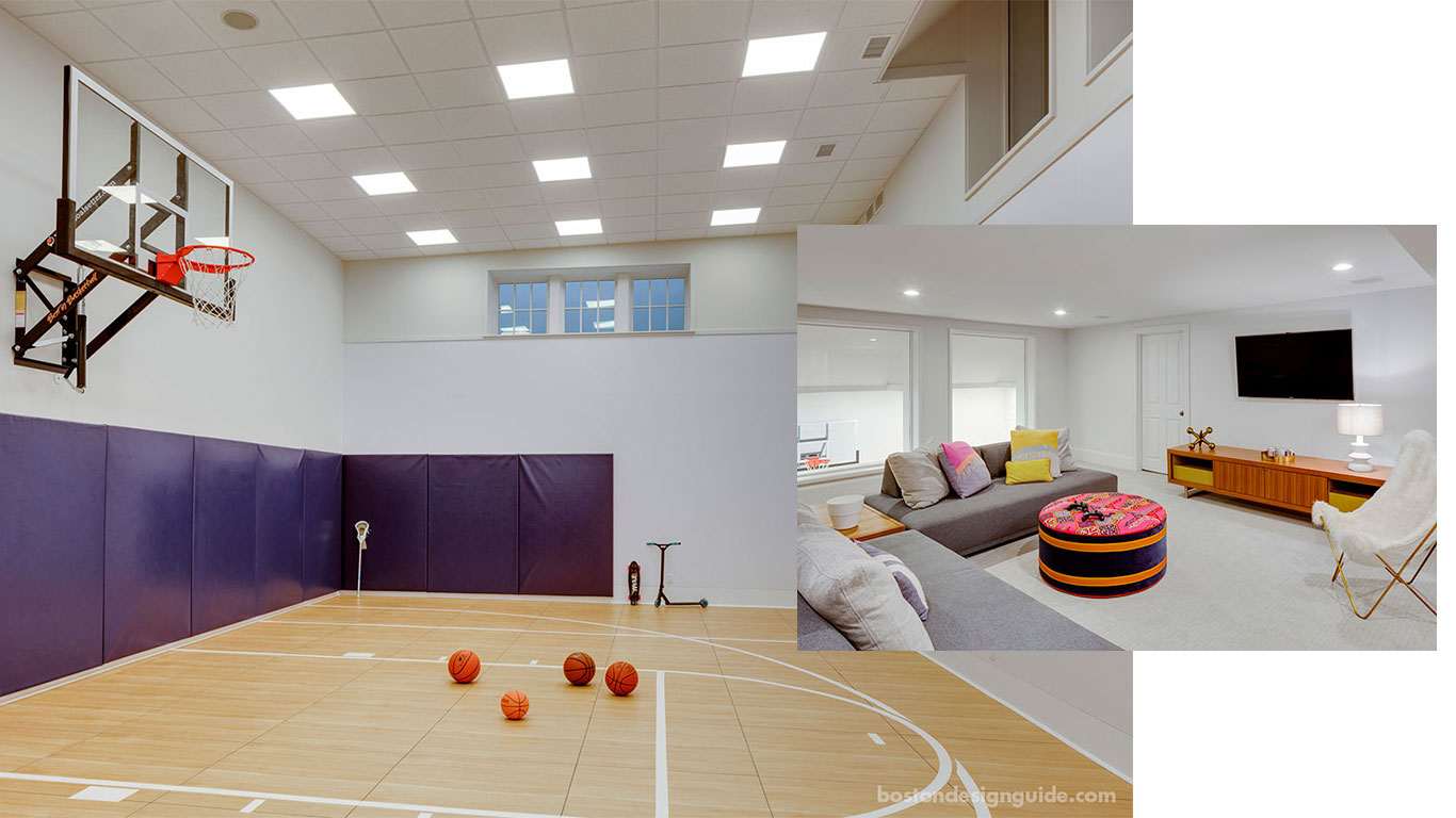 In-home basement sport court by LDa Architecture & Interiors