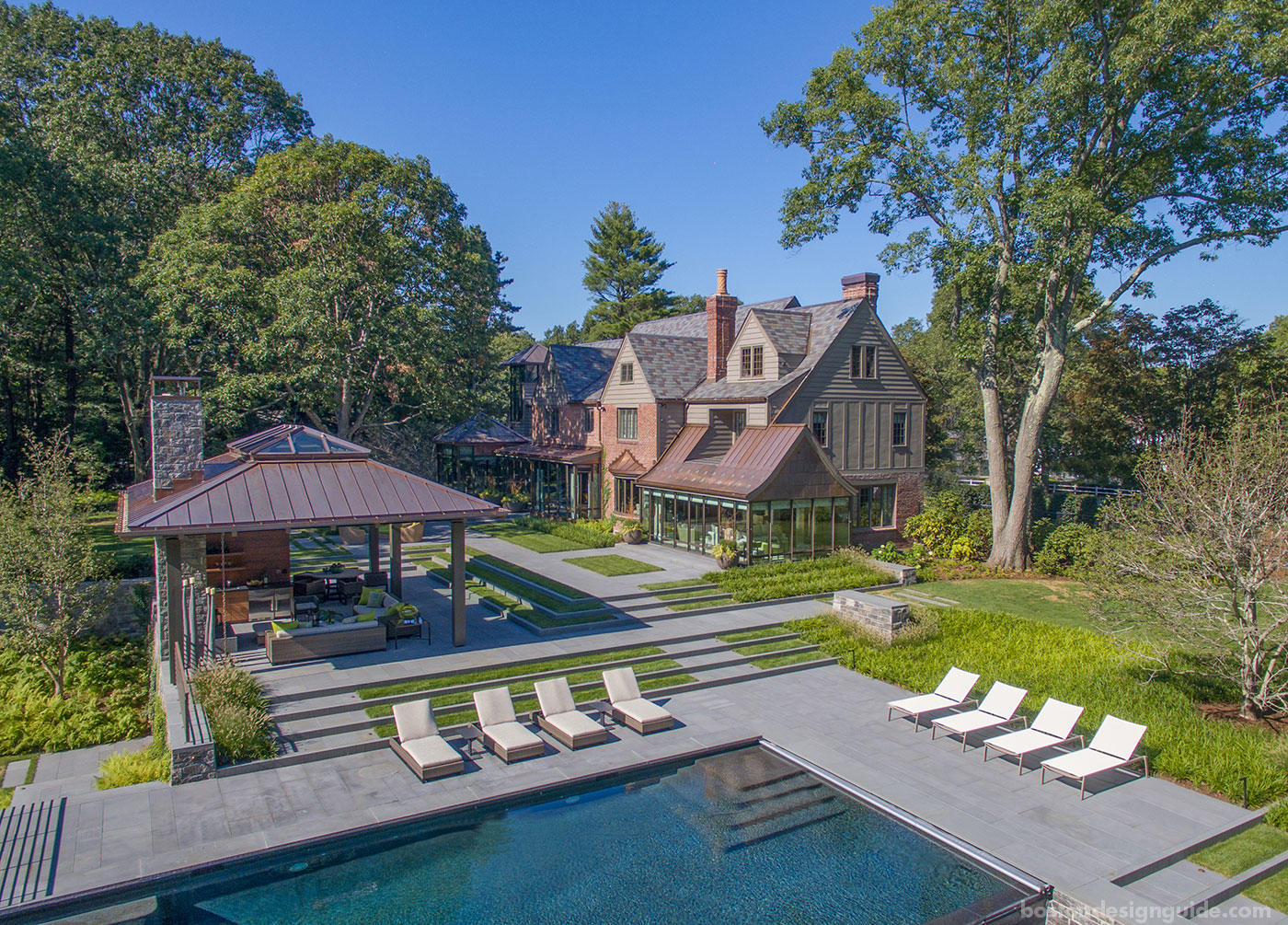 Contemporary poolhouse design by LDa Architecture & Interiors and landscape architect Dan Gordon Landscape Architects