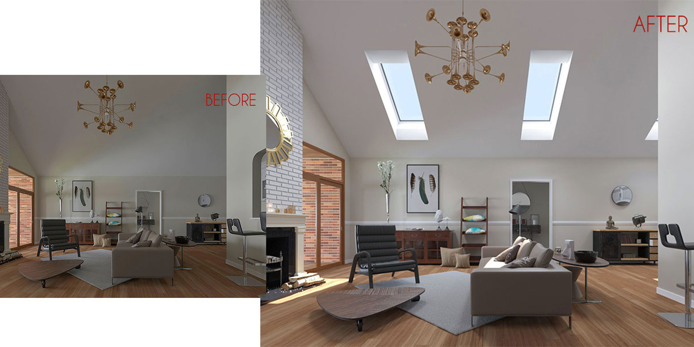 The difference that VELUX Skylights can make in a living space