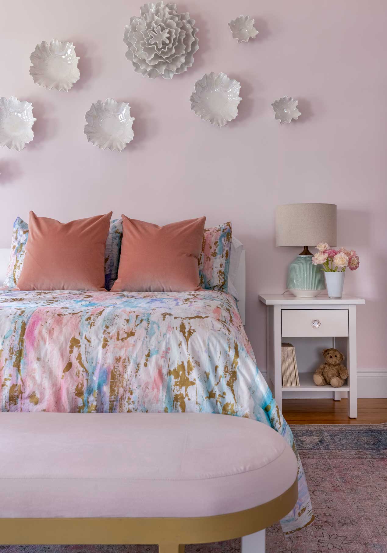 little girl's pink bedroom