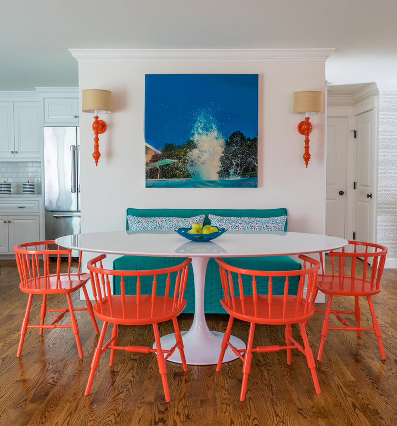 Colorful high-end interior design by Martha's Vineyard Interior Design