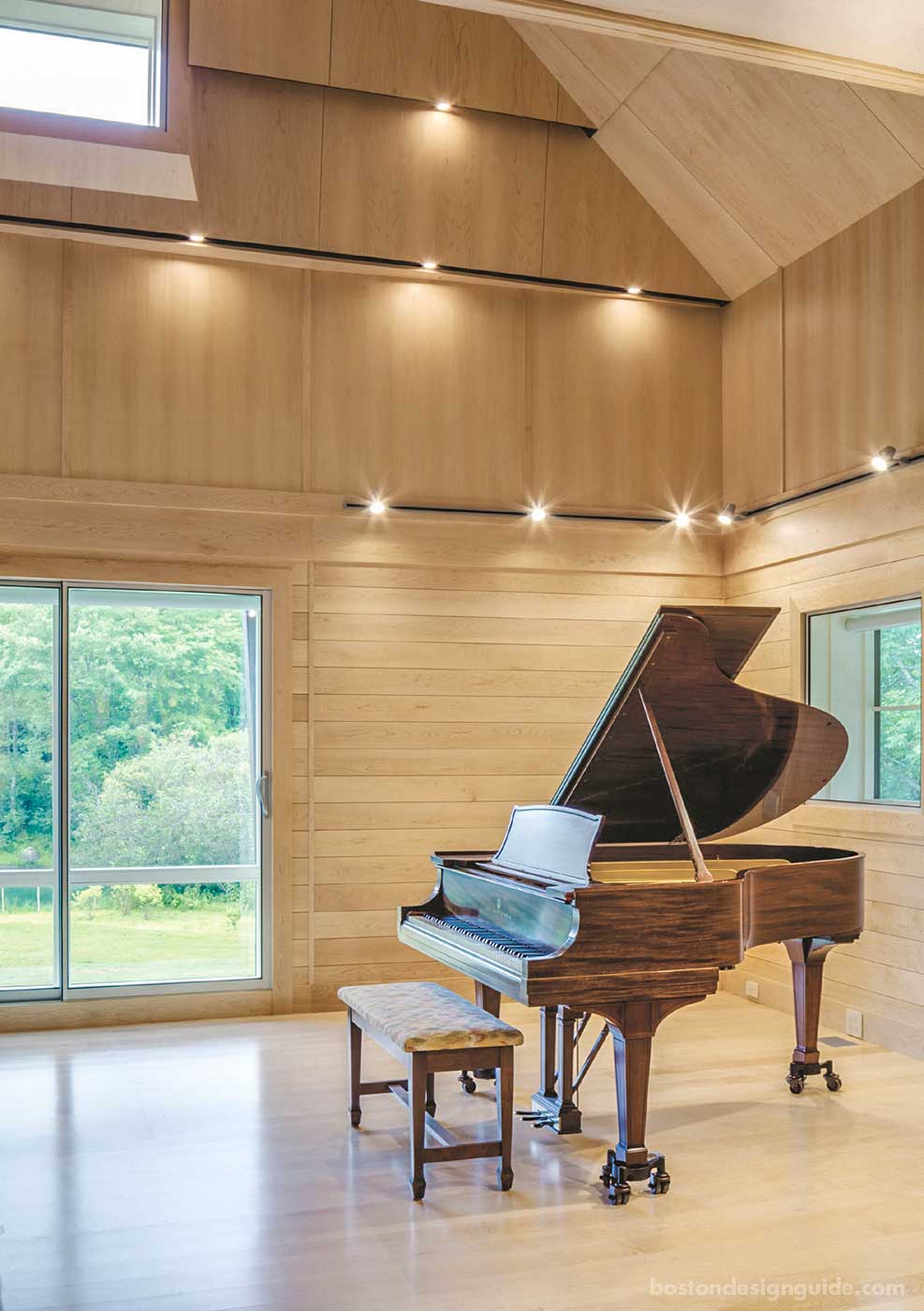 Contemporary music room by architect John D. Battle