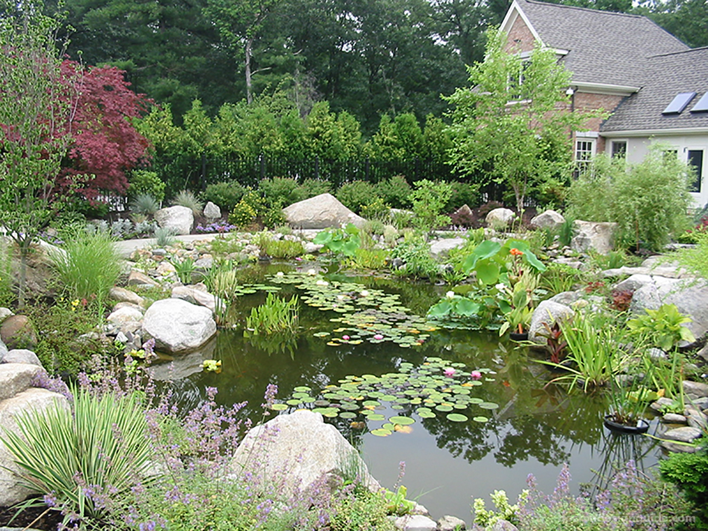 High-end Boston landscape with stones