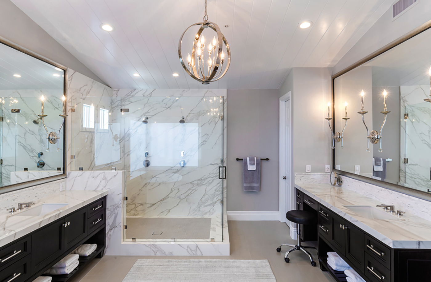 Bathroom design with Neolith