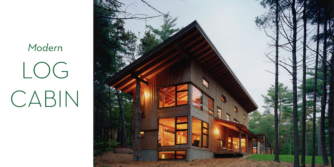 Modern log cabin designed by Jill Neubauer Architects