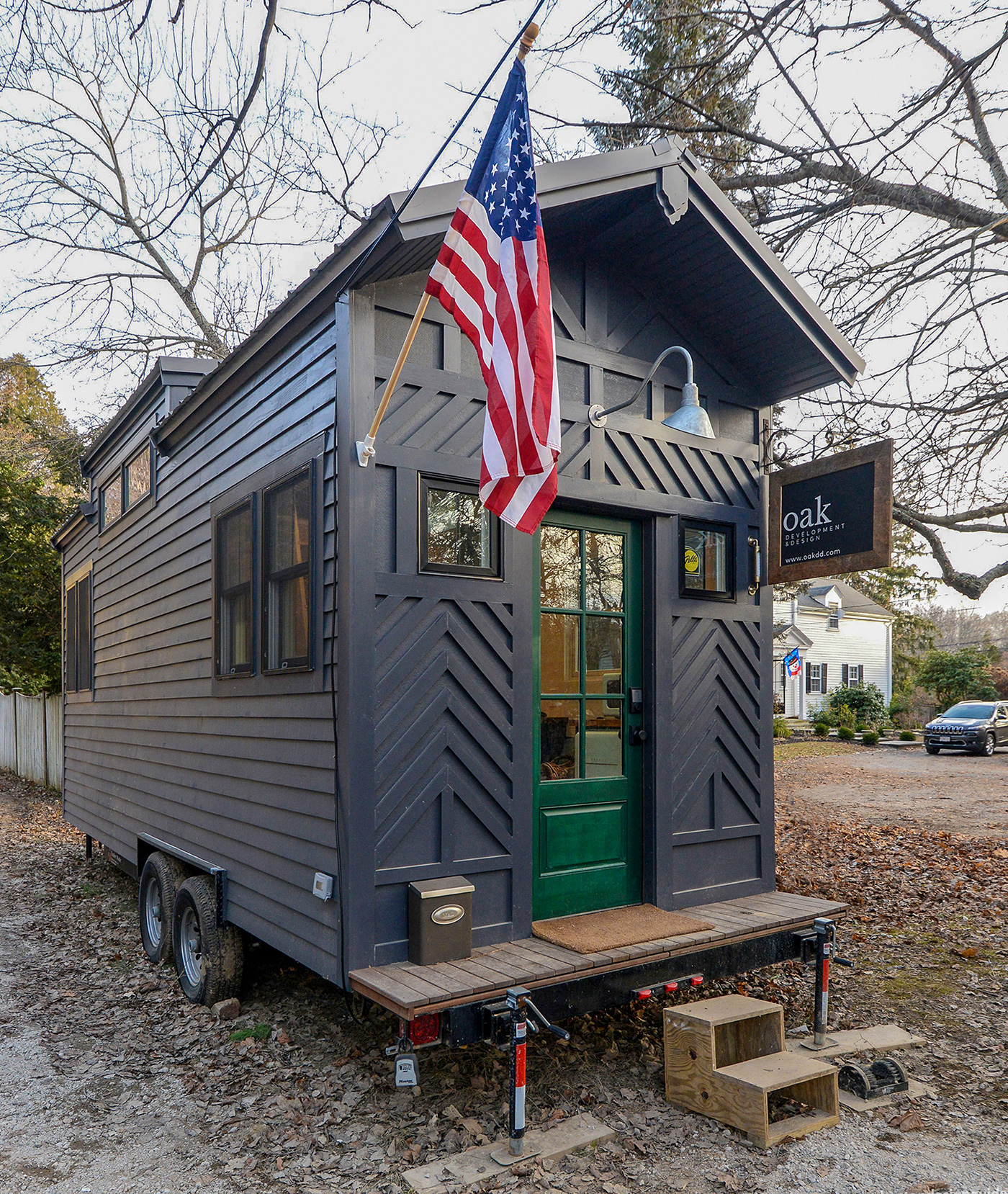 Tiny House turned temporary office by Oak Development & Design