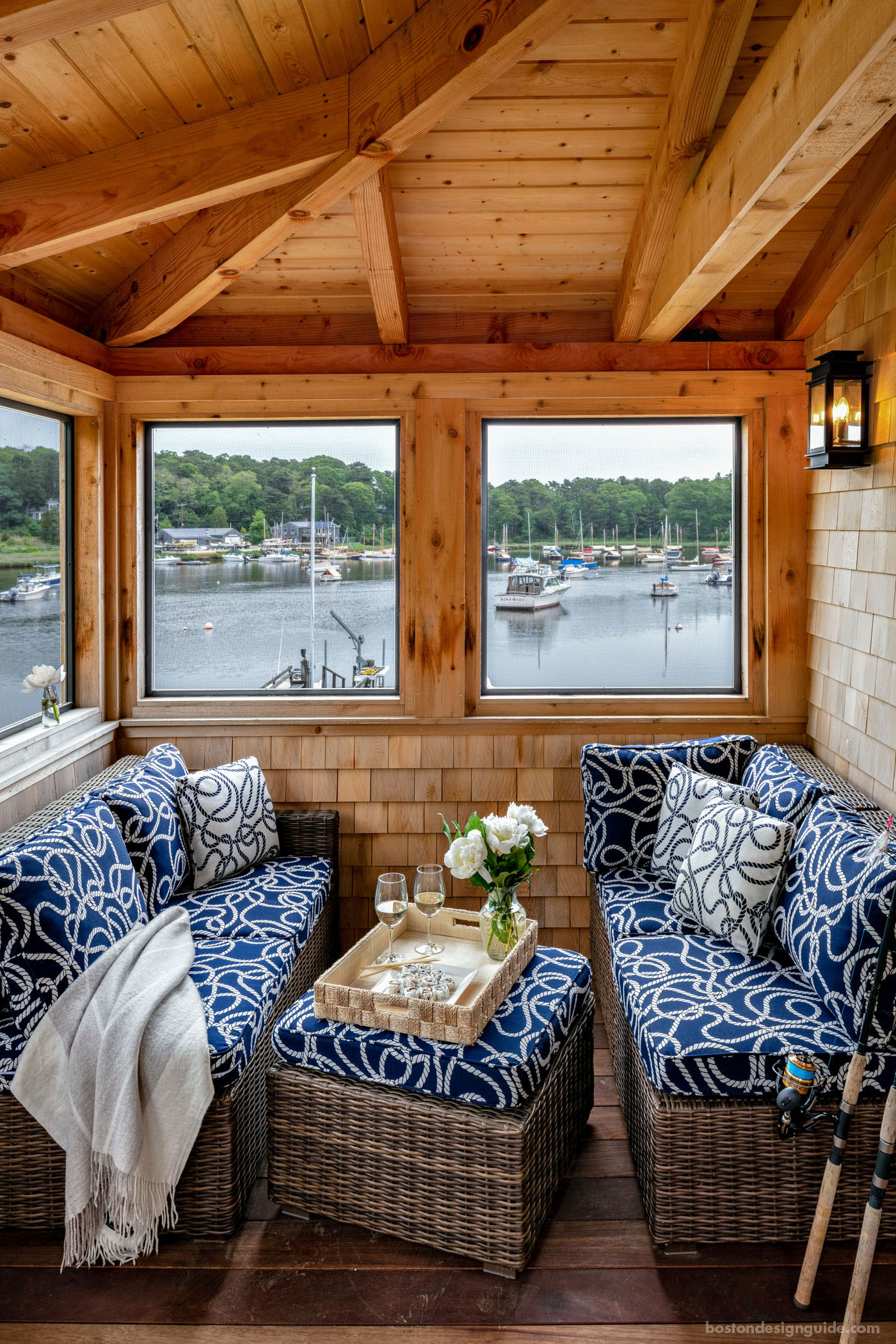 Cedar boathouse by McPhee and Associates