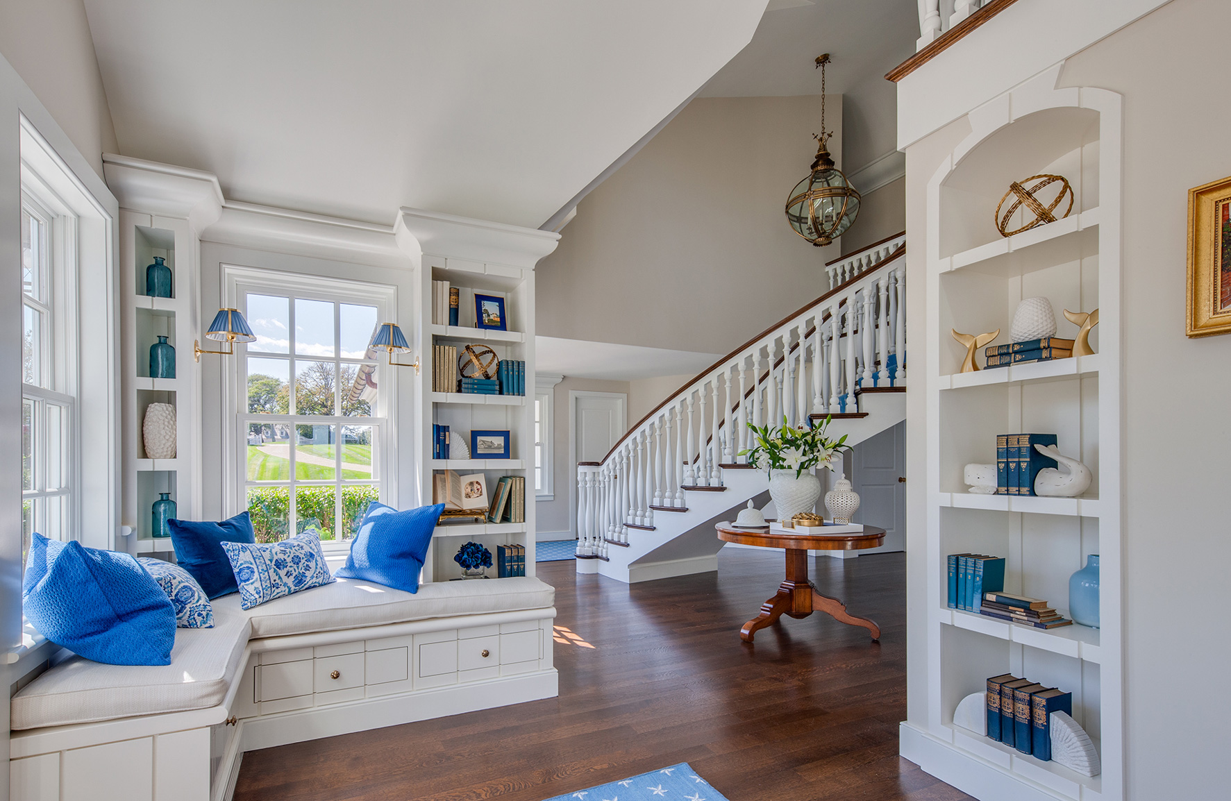 Window seat in Cape Cod home along the water