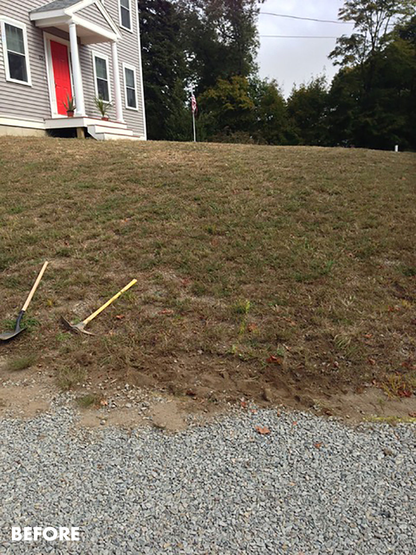 Front walk makeover "before"