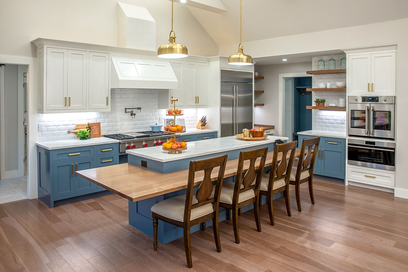 Custom kitchen of a specially adapted smart home, constructed through the R.I.S.E. program at the Gary Sinise Foundation